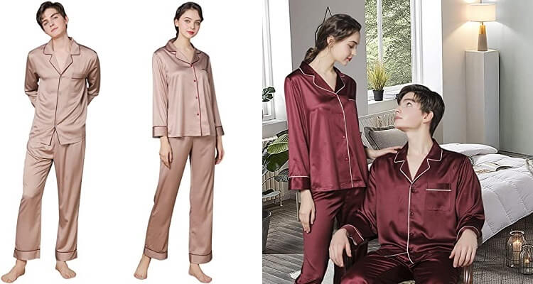 Ensembles-pyjamas-satin-couple-Yaomei
