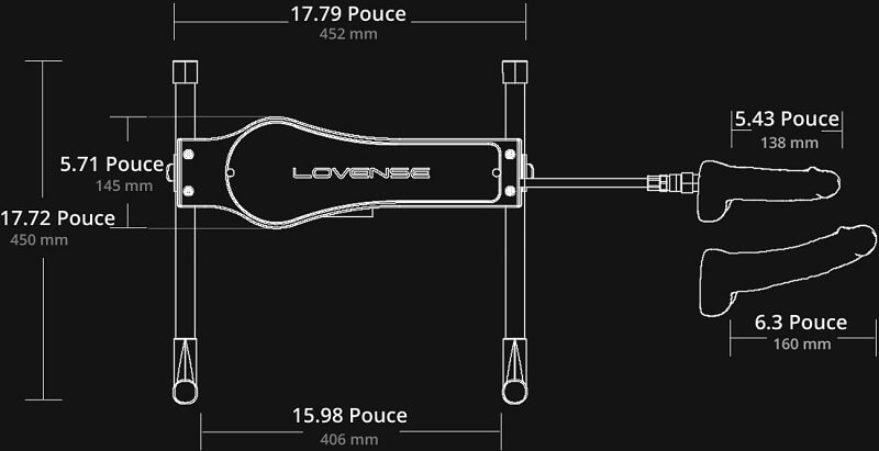 lovense sex machine dimensions